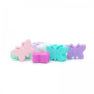 Best Price Baby Chew Teething Butterfly Silicone Focal Beads.