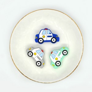 2022 New police car silicone character beads for jewelry