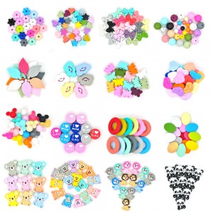 Custom Cartoon Animal Bulk Silicone Loose Beads Soft Silicone Baby Chew Beads Wholesale Silicone Focal Beads For Pens Making