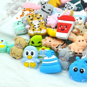 2023 new cartoon peacock baby teething silicone focal beads for pens