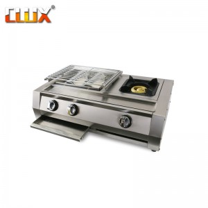 Combo grill with stove