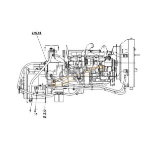 Cummins QSM11-TE32418 transmission parts for reach stacker