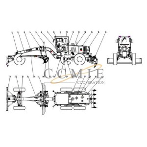 A810506020018 PQ190.30A headlight bracket Sany motor grader parts