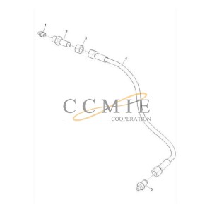 228303097 fuel pipe XCMG XS143J vibratory roller spare parts