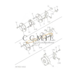 800149331 gear XE265C XCMG excavator spare parts