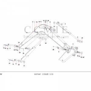 10475467 working device Sany excavator spare parts