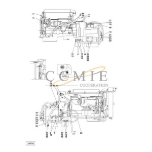 Volvo TWD1240VE-TE32418 lubrication spare parts A41665.0500