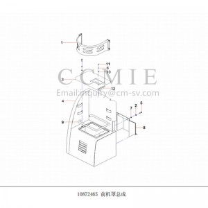 10872465 Front hood assembly excavator spare parts