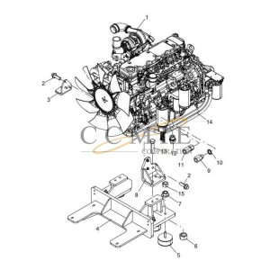 200634309 Diesel engine assembly XCMG RP603 paver parts