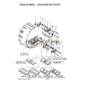 14-32-03001 bulldozer track assembly Pengpu PD220Y-1 rack shoe parts