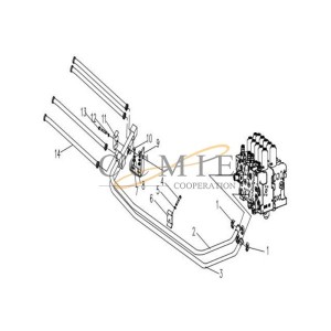 803164234 flange assembly XE265C XCMG excavator spare parts
