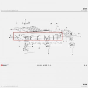 11353822 base plate Sany excavator spare parts