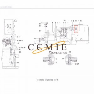 11501863 Oil return steel pipe assembly excavator spare parts