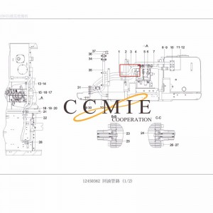 11539445 steel pipe assembly excavator spare parts