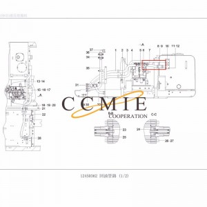 11539447 oil return steel pipe assembly excavator spare parts