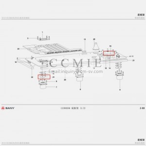 11546613 backing plate Sany excavator spare parts