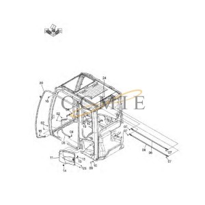4662755 Pipe clamp HITACHI EX890LCH HYDRAULIC EXCAVATOR  spare parts