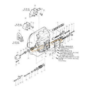 701-43-41002 Working device control valve Shantui SD32 bulldozer parts