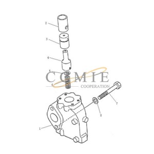 195-63-14161 bulldozer sleeve PD220Y-1 PD220YS cylinder parts