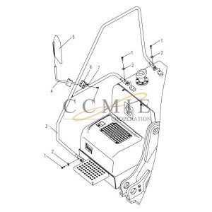310602088 armrest assembly XE265C XCMG excavator spare parts