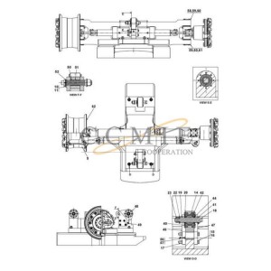 Reach stacker steering axle 18.00×25 spare parts A48131.0100