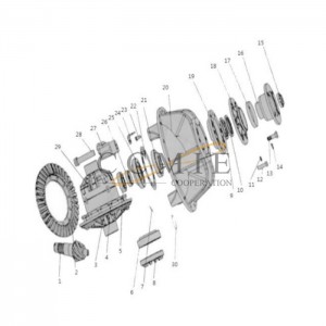 ZL40.2.1 differential assembly XCMG WZ30-25 backhoe loader spare parts