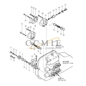 701-40-51002 Main relief valve assembly Shantui SD32 bulldozer parts