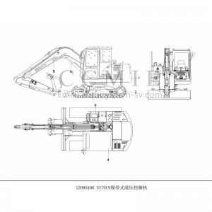 12095406 SY75C9 crawler hydraulic excavator spare parts