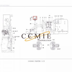 12104076 Oil spilled oil steel pipe assembly excavator spare parts