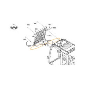 YA00009151 Driver’s cab protection net HITACHI EX890LCH HYDRAULIC EXCAVATOR  spare parts