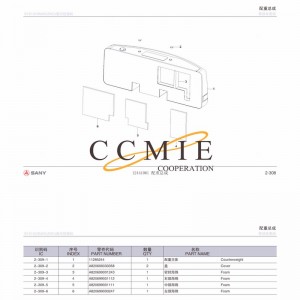 12441061 counterweight assembly excavator spare parts