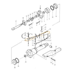 175-63-52700 Blade tilt cylinder assembly Shantui SD32 bulldozer parts
