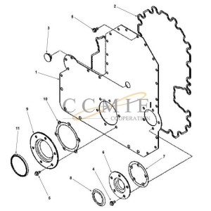 923976.3705 reach stacker front gear cover spare parts