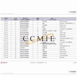 13235350 Working device pipeline excavator spare parts