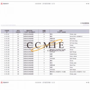 13235350 Working device pipeline excavator spare parts