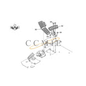 1033299 Pedal (right) HITACHI EX890LCH HYDRAULIC EXCAVATOR  spare parts