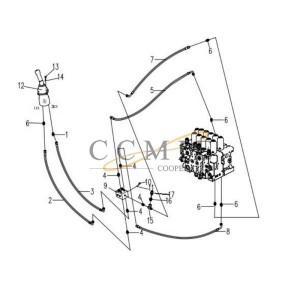 310800387 shuttle valve group XE265C XCMG excavator spare parts