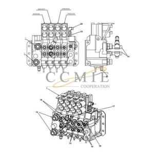 Kalmar reach stacker hydraulic valve assy parts 923853.0022