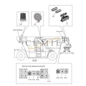 T5654920 electric equipment for boom spare parts for Kalmar reach stacker