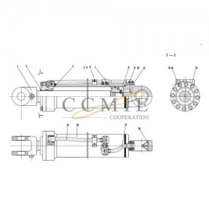XGYG01-188-01 piston rod XCMG LW600KN wheel loader parts