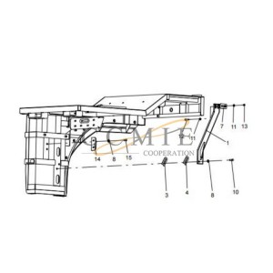 331400287 support rod welding XCMG mining truck spare parts