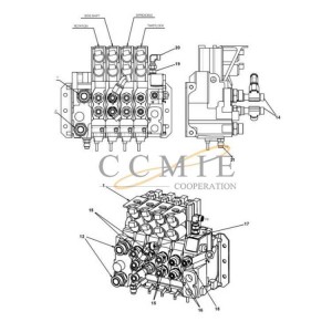 Kalmar reach stacker hydraulic valve assy parts 923853.0074
