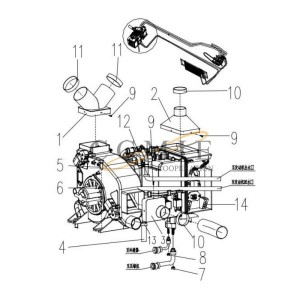803504680 evaporator assembly XE265C XCMG excavator spare parts