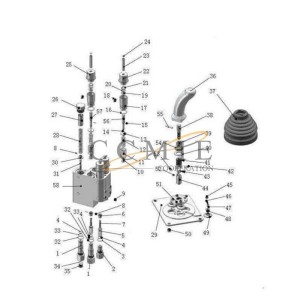 252110311 Pressure measuring joint assembly XCMG LW600KN wheel loader parts