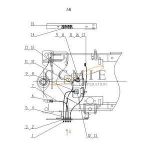 252110311 Pressure measuring joint assembly XCMG LW600KN wheel loader parts