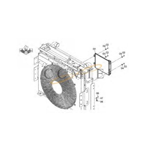 YA00016429 Condenser HITACHI EX890LCH HYDRAULIC EXCAVATOR  spare parts