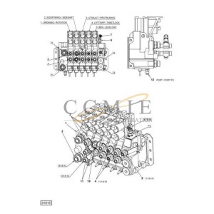 Kalmar hydraulic valve assy OHC spare parts 923853.0106