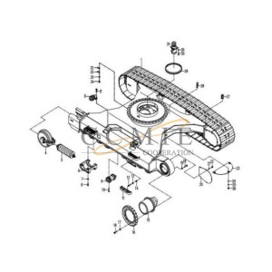 800340322 track assembly 800 XE265C XCMG excavator spare parts