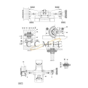 Reach stacker steering axle 18.00×33 spare parts A54741.0200