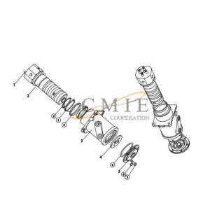 860120759 rotary axis XE265C XCMG excavator spare parts